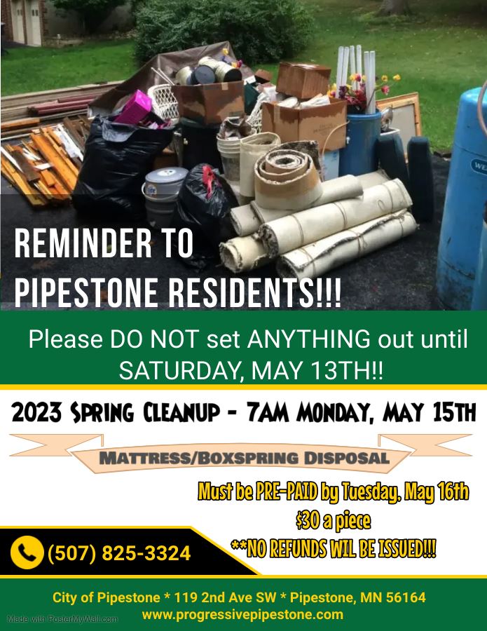 Spring Cleanup Reminder 