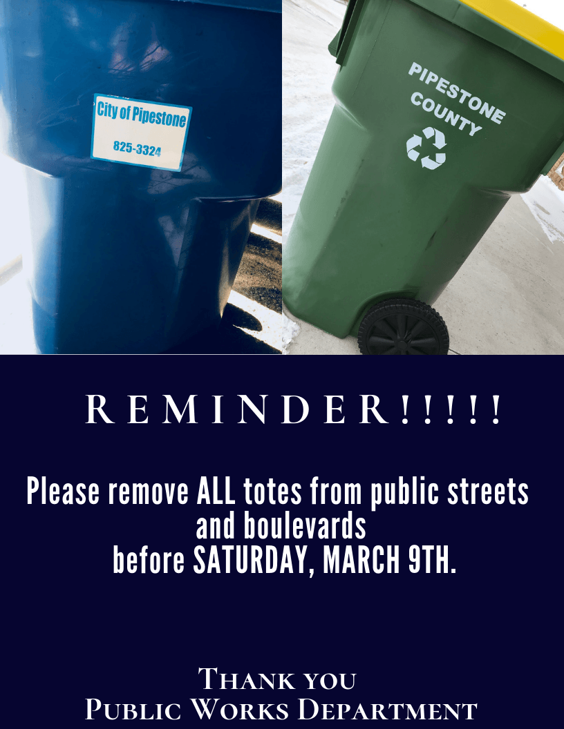 Remove Totes due to SNOW